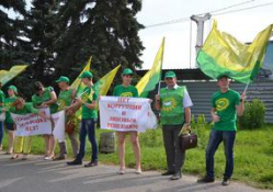 В Волгограде против гостиницы на Предмостной площади выступили и «зеленые»