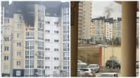 В Дзержинском районе Волгограда загорелся многоэтажный дом