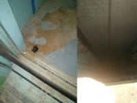 Волгоградец снял на телефон шахту лифта через дыру в полу кабины