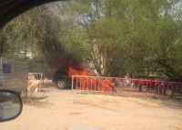 По горячим следам нашли поджигателей сгоревшей дотла Ауди