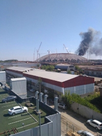 На строящемся к ЧМ-2018 стадионе Самара-Арена произошло возгорание