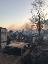 На пожаре в Ростове-на-Дону найдено тело погибшего и мина ВОВ