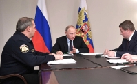 Президенту России доложили о пожарах в Волгоградской и Ростовской областях