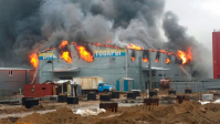 В Ростове-на-Дону горит крупный рынок «Атлант-сити»