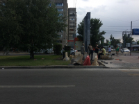 В Волгограде в порядок спешно приводят территорию у стелы на улице Хиросимы