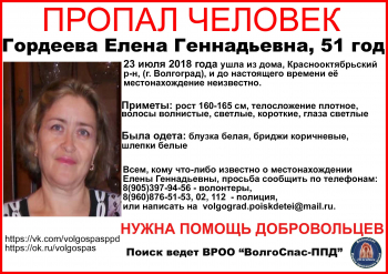 В Волгограде ищут пропавших в июле людей