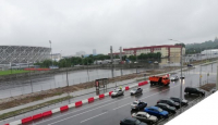 Ливень остановил движение по Нулевой продольной магистрали