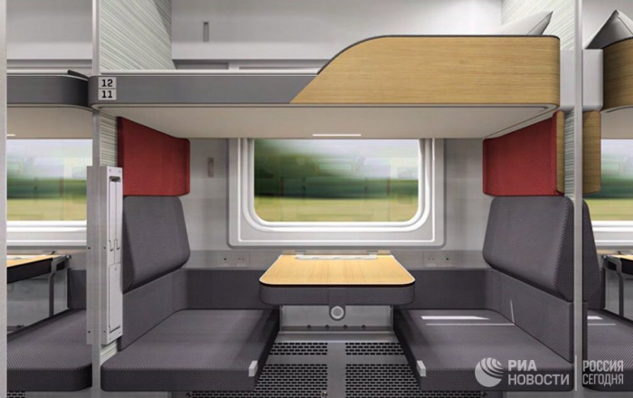 СМИ показали, как будут выглядеть новые плацкартные вагоны в российских поездах