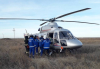 Пострадавших детей с места ДТП в Дубовском районе забрали на вертолете (ВИДЕО)