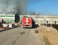  Пожар на складе с туалетной бумагой в Волгограде попал на видео