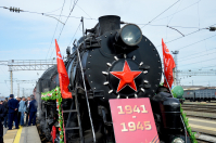 На станцию «Волжский» Волгоградской области 12 апреля прибыл ретропоезд «Воинский эшелон»