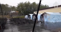 В результате пожара в детском палаточном лагере погибло трое детей