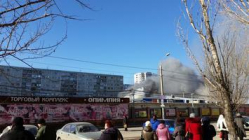 В Волгограде горел рынок в Дзержинском районе