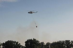  Степные пожары в регионе тушат с помощью вертолета МЧС