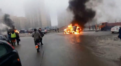 В Санкт-Петербурге неизвестные обстреляли автомобиль полиции