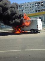 В Волгограде вспыхнула грузовая «ГАЗель»