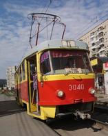 В Волгограде с рельсов сошел трамвай